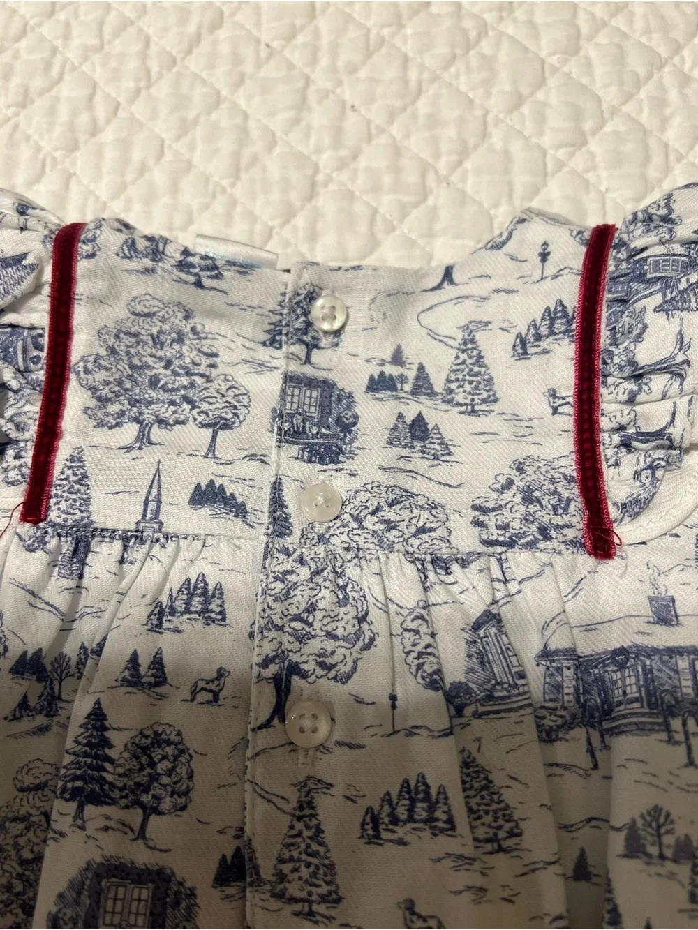 NEW Edgehill Collection x Darby Fallon Clark Ansley Toile Winter Romper
